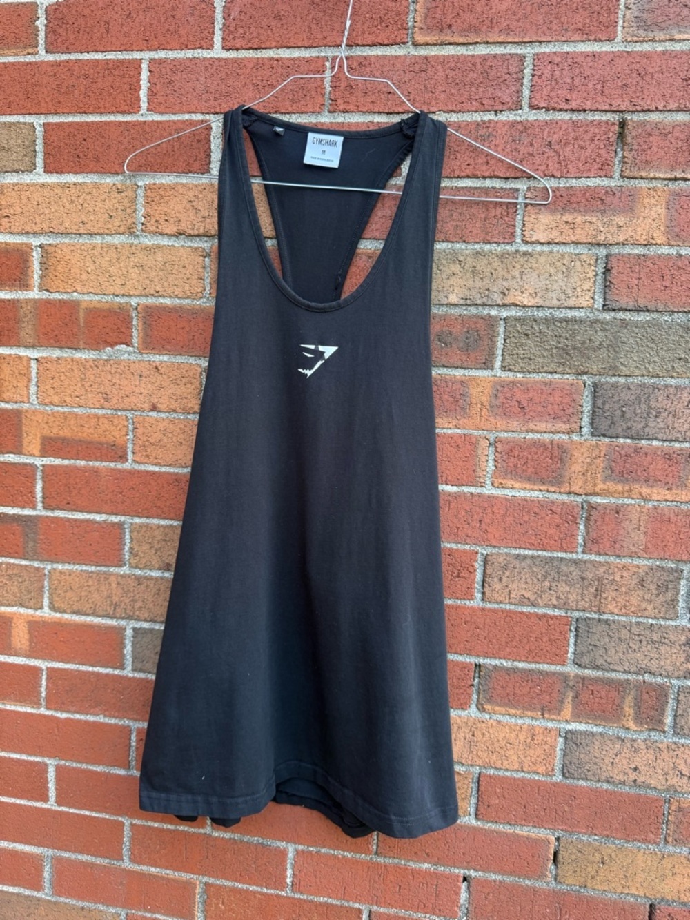 Gymshark Black Racerback Tank Top Size Medium Athletic Gym Workout
